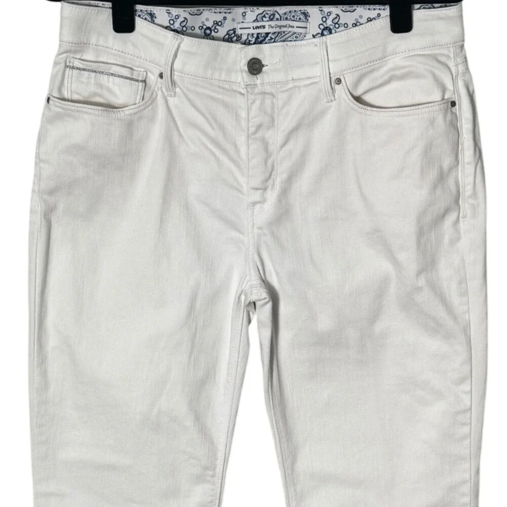 Levis 525‎ Perfect Waist Bootcut Jeans Womens 12M White Stretch Denim